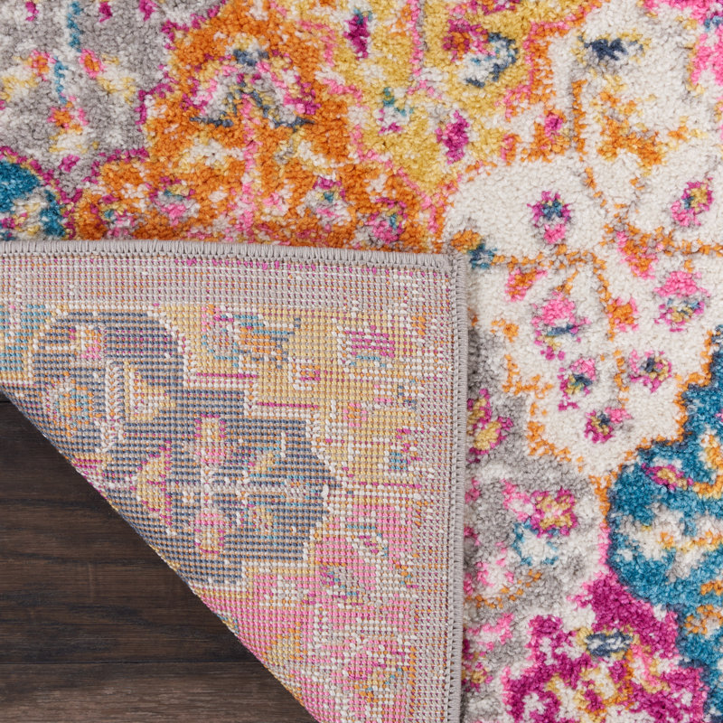 Langley Street Verda Performance Pink/Yellow/Blue Rug & Reviews